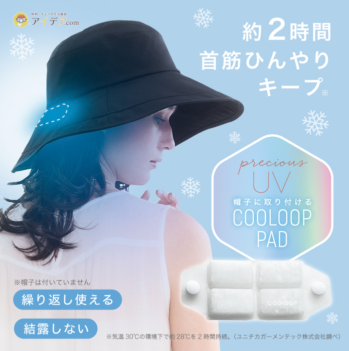 帽子に取り付けるCOOLOOP PAD[コジット]