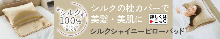 シルクシャイニーピローパッドシャンパンゴールド