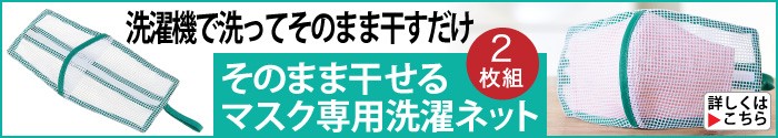 そのまま干せるマスク専用洗濯ネット(2枚組)