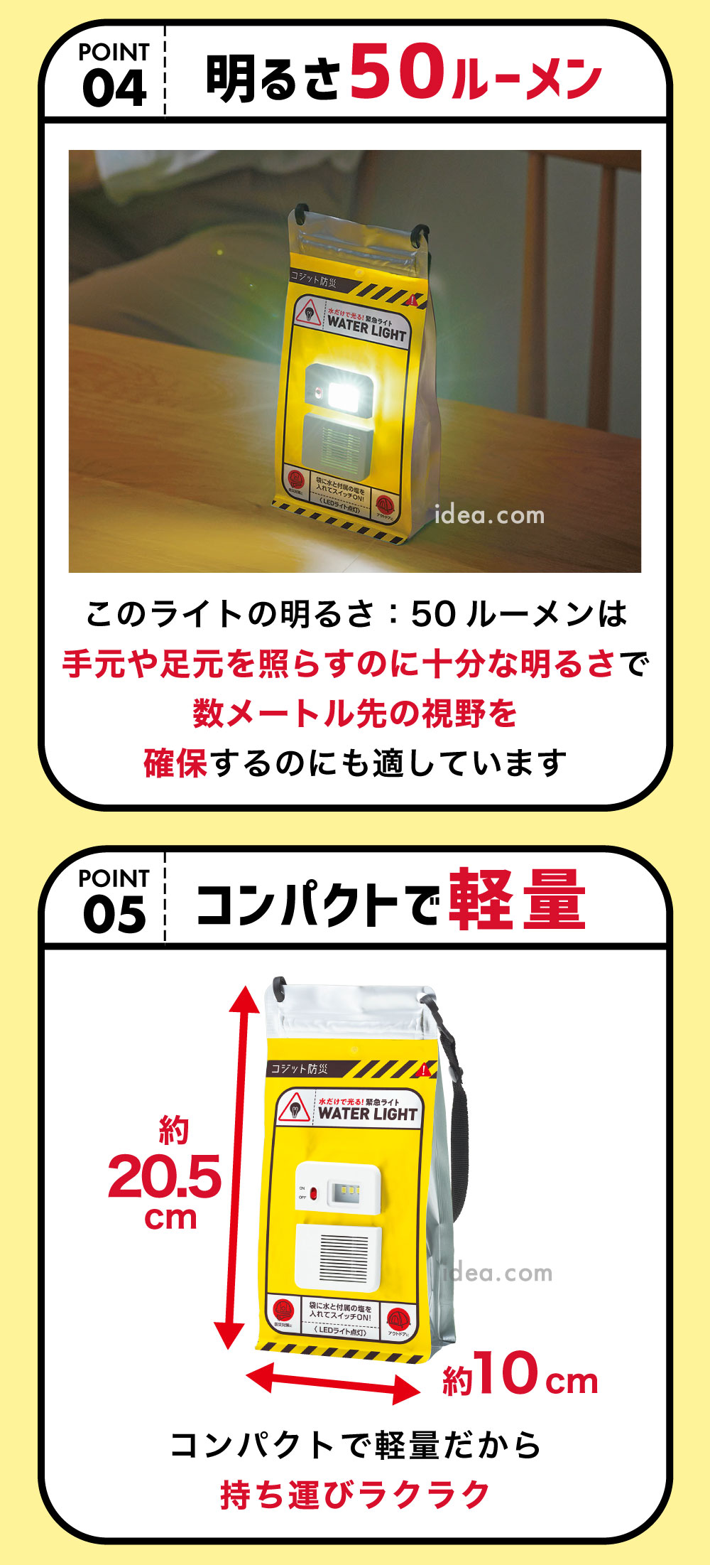 明るさ50ルーメン