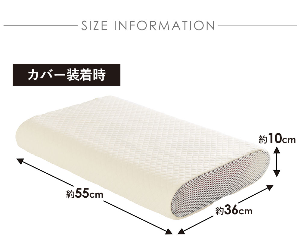 製品サイズ：55×36×10cm（高さ調節シート、カバー装着時）