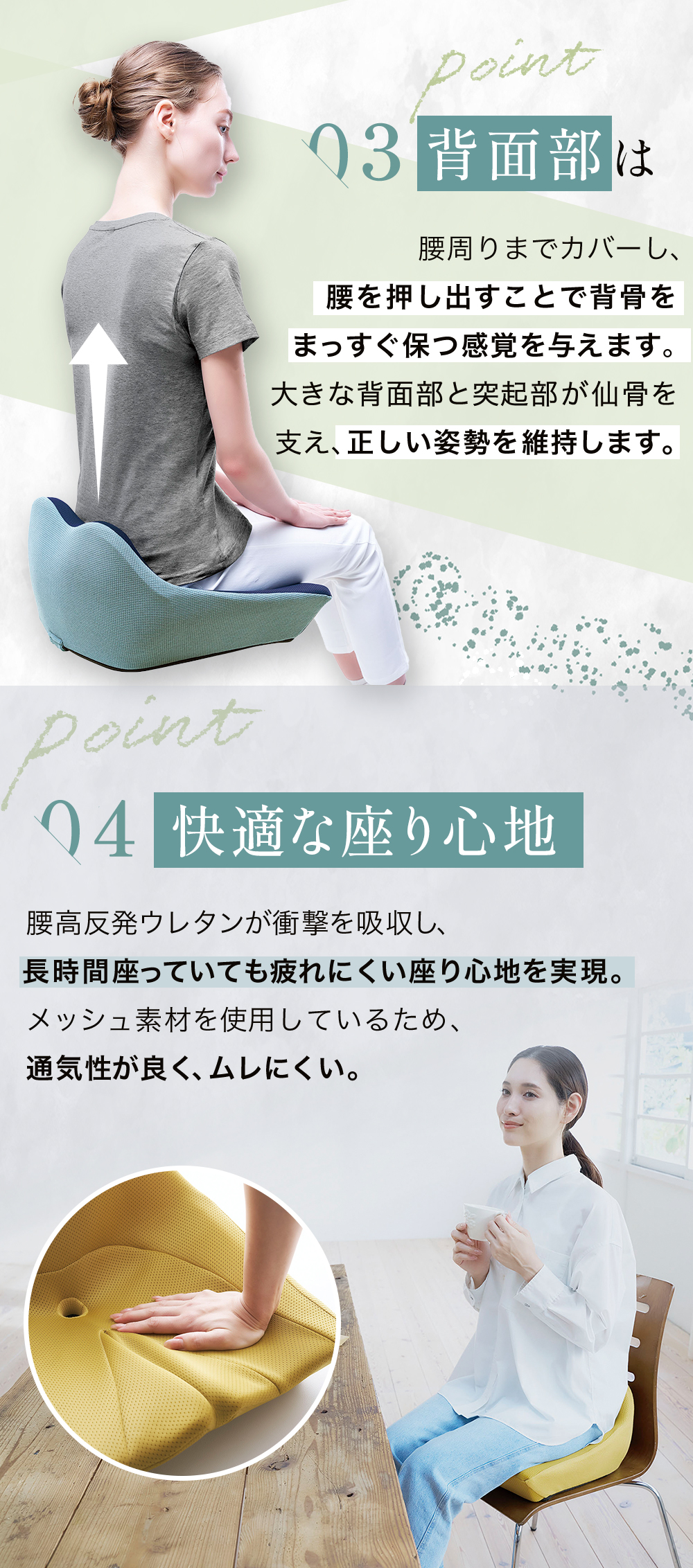 背骨 のびのび腰痛対策クッション [コジット]
