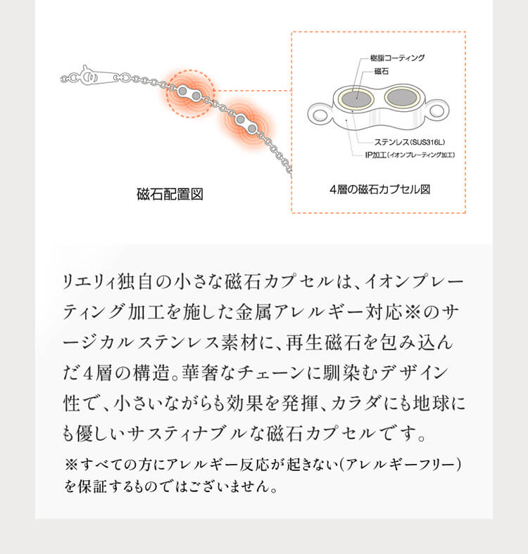 リエリィ カーブネックレス 磁気ネックレス レディース : alaab