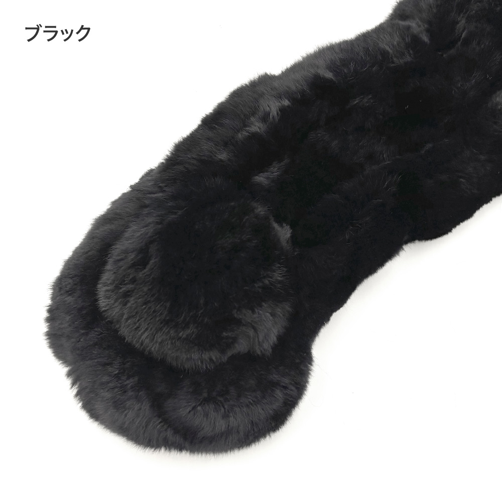 レッキスマフラー リアルファー ファー 1個梵天 ファーマフラー 毛皮