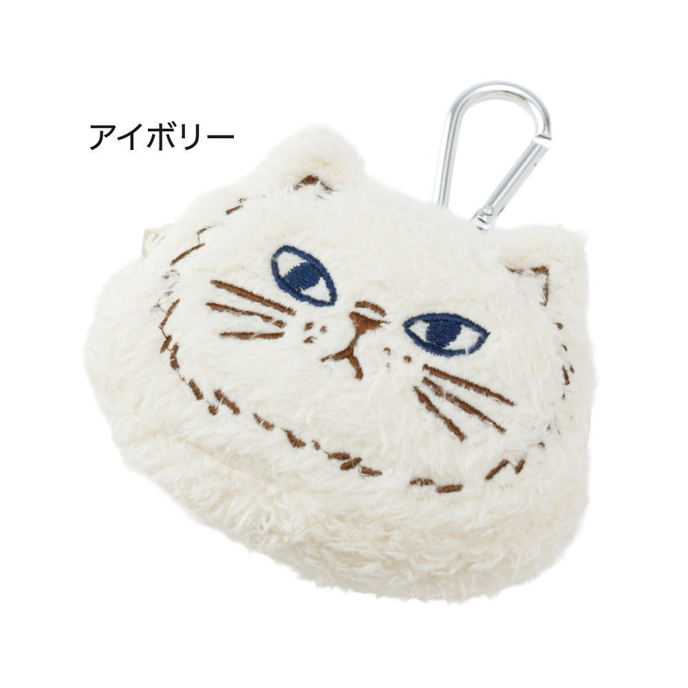 猫フェイスポーチ fikalycka ねこ 猫顔 ねこポーチ かわいい 猫好き