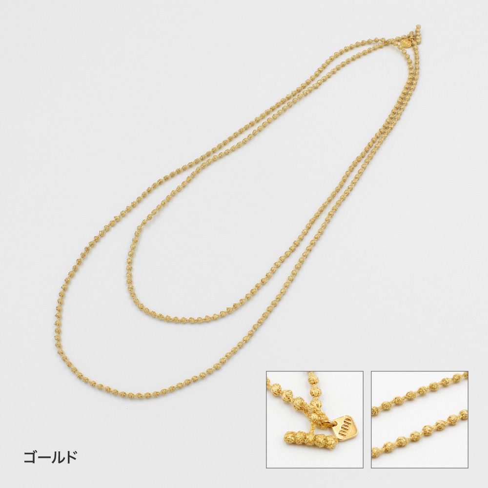 ネックレス トリプルオゥ マイクロスフィア 120cm レディース OOO 糸の