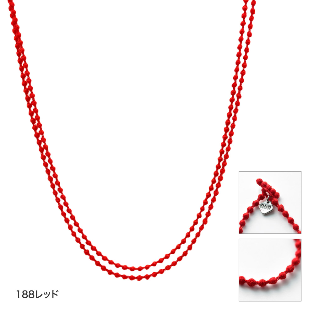 ネックレス トリプルオゥ マイクロスフィア 120cm レディース OOO 糸の