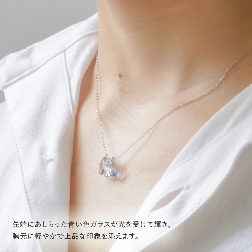 ネックレス ネモフィラ ハリオ  hario ガラス アクセサリー ギフト ジュエリー レディース 色ガラス HAG-NM-N-NFの画像