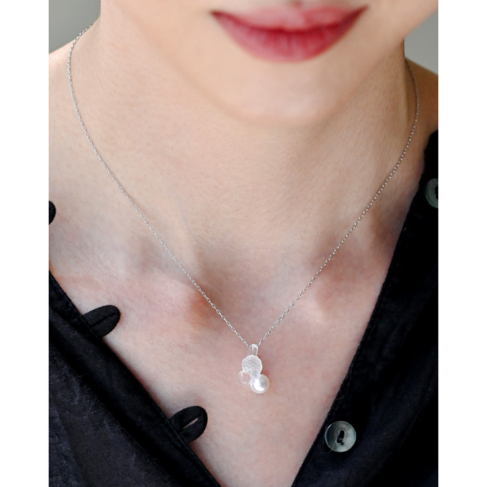 HARIO Lampwork Factory ペンダント HANA S クリア ペンダント HANA S クリア シルバー