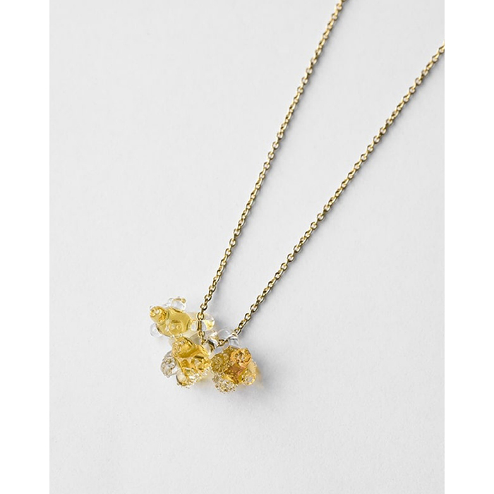 ネックレス ひとふさのミモザ ハリオ 長さ調整可能  hario ガラス アクセサリー ジュエリー ギフト レディース  fd-HAP-HMY-N-NFの画像