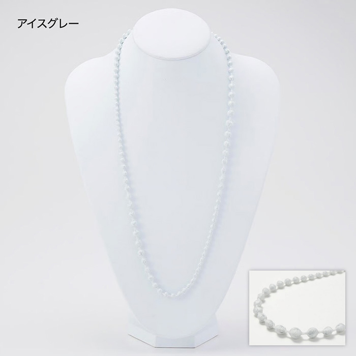 ネックレス トリプルオゥ スフィアプラス80 80cm OOO スフィア・プラス 糸のアクセサリー レディース キュプラ ネックレス SP103の画像