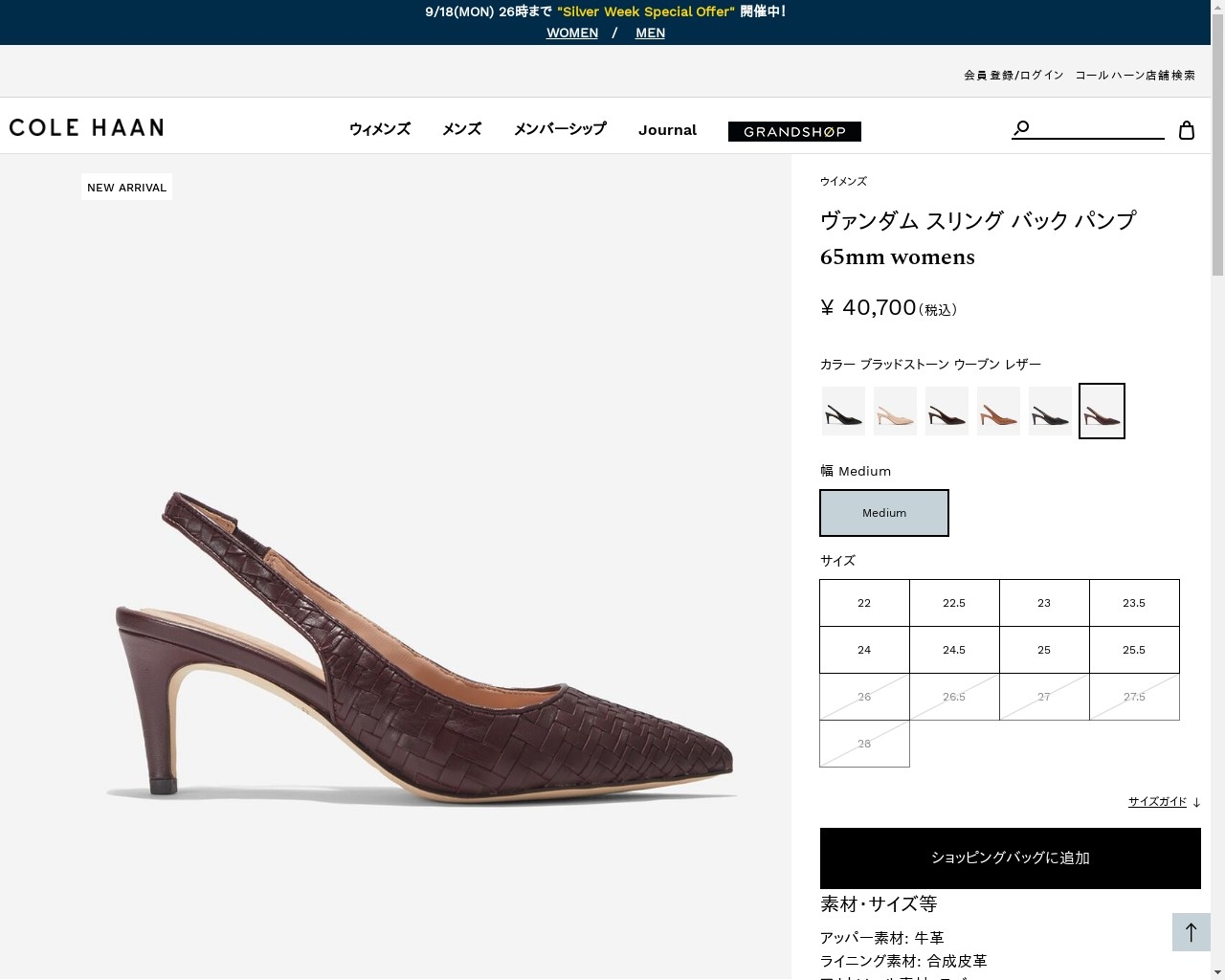 COLE HAAN コールハーン Colehaan ヴァンダム スリング バック
