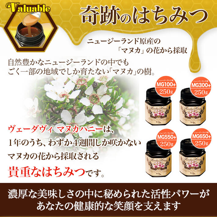 マヌカハニー 蜂蜜 はちみつ ニュージーランド 250g モノ