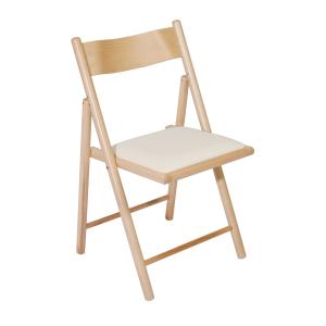 折りたたみ椅子 おしゃれ クッション付き ダイニングチェア イタリア製  木製 ブナ無垢材 軽量 椅...