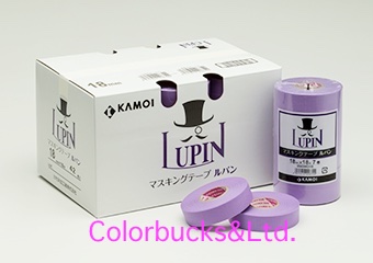 カモイ ルパン 1箱売り 24mm×18M 30巻 建築用マスキングテープ : lupin-24 : Colorbucks アウトレット店 - 通販  - Yahoo!ショッピング