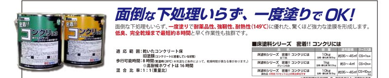 染めQテクノロジィ 密着！！コンクリには ライトグレー 10Kgセット