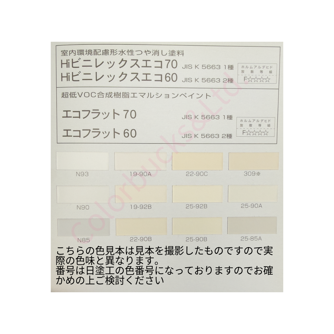 NIPPON PAINT エコフラット60 20kg 常備色 全12色 ツヤ消し 日本