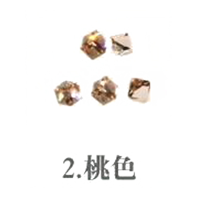 ネイルパーツ クリスタルキューブ ラインストーン 5個セット 4mm