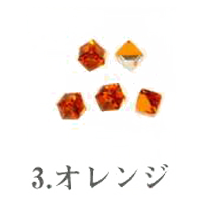 ネイルパーツ クリスタルキューブ ラインストーン 5個セット 4mm