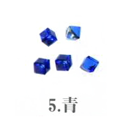 ネイルパーツ クリスタルキューブ ラインストーン 5個セット 4mm