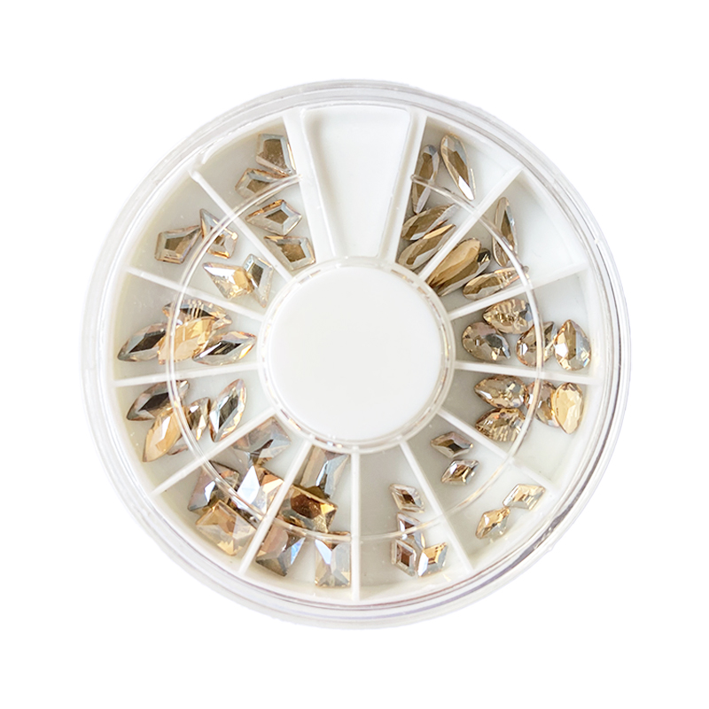 ラインストーン クリスタルガラス製 ゴールド 大きめ ジェルネイル