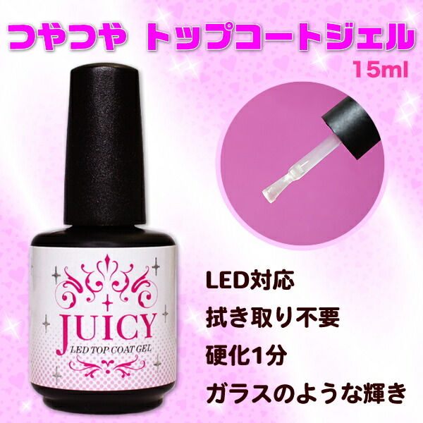 ジェルネイル用クリアジェルとノンワイプトップコートジェルの
