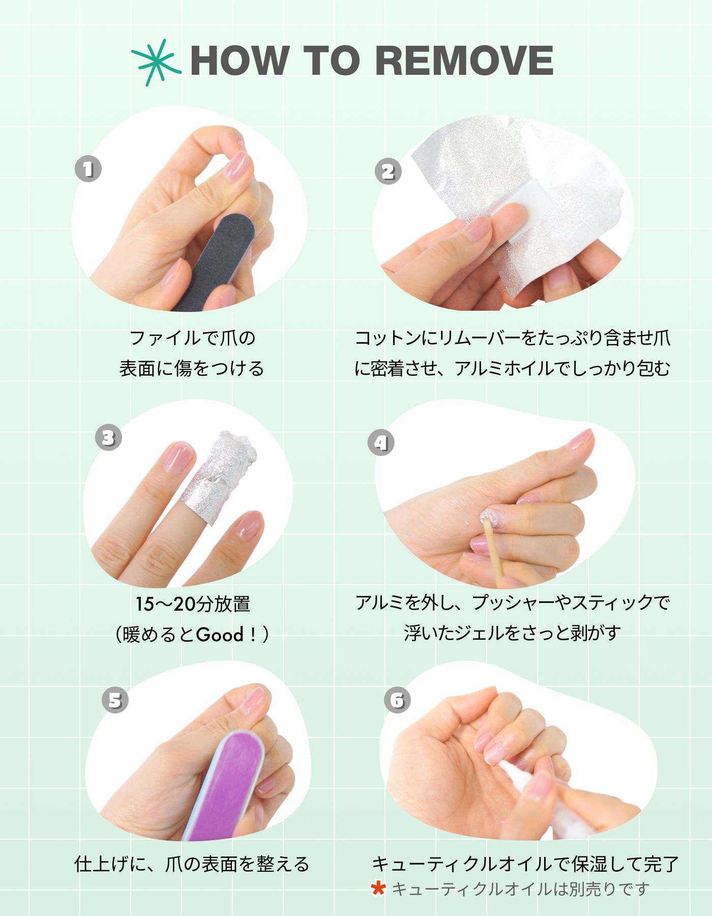 ジェルネイル＆オフするセット S 超かんたん初めてでも30秒で完成 ワン