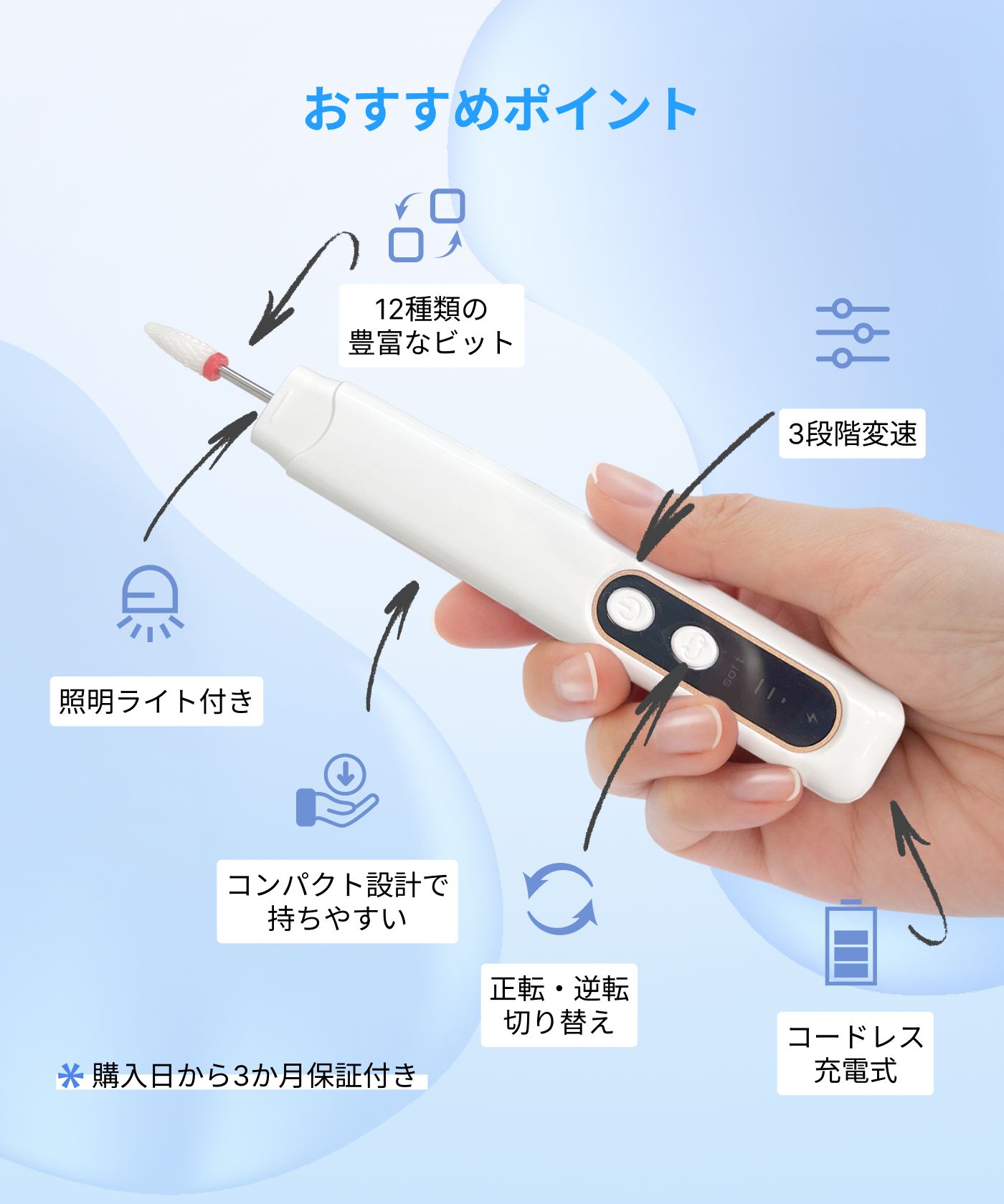 ネイルマシン セルフでジェルネイルオフするセット ネイルマシーン