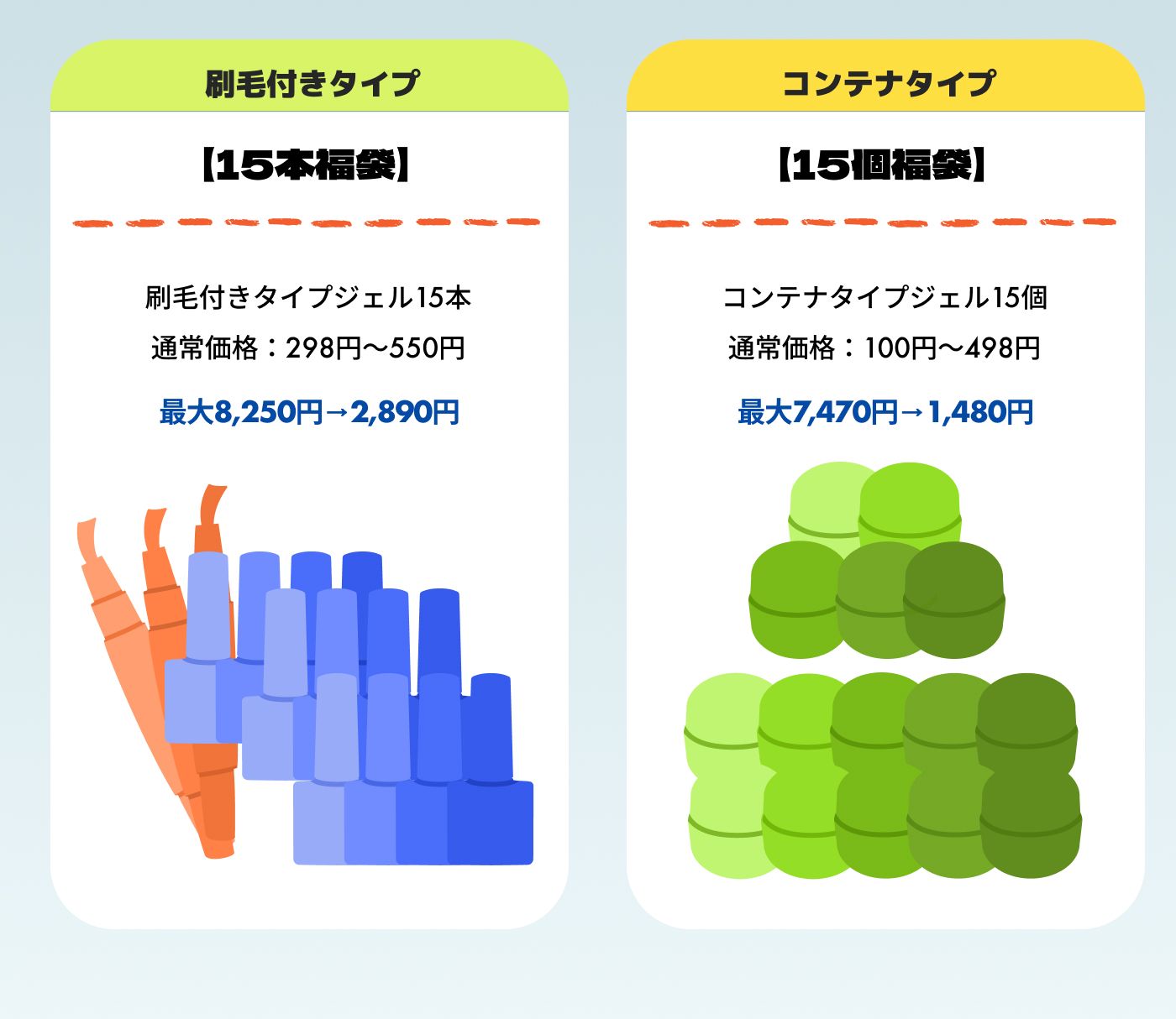 ジェル福袋 ジェルネイル 【選べるタイプと個数】 お得なジェルセット