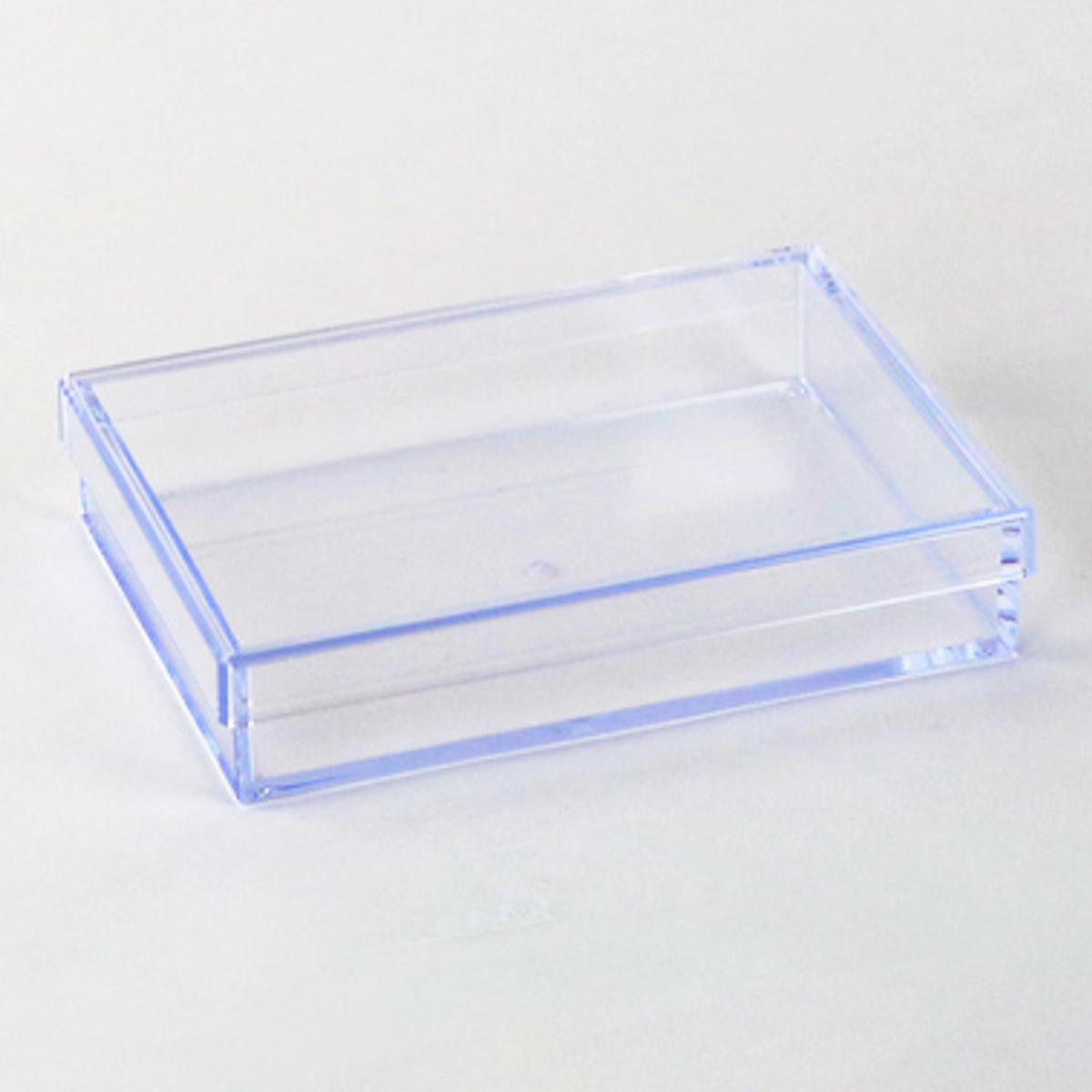 クリアケース フタ付き 幅14.6×奥行10.6×高さ3cm 小物入れ ふた付き M