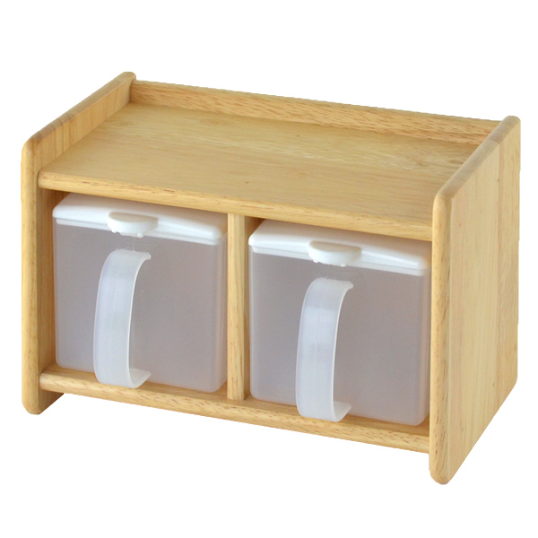 スパイスラック 調味料ストッカー 2個組 木製 （ スパイスラックセット 調味料入れセット 調味料収納棚 調味料ラック 調味料入れ ） | パール金属 | 03