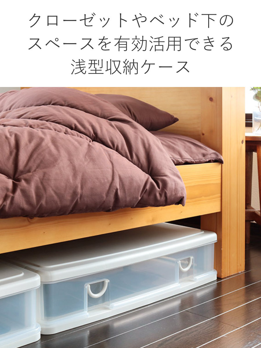サンコープラスチック 収納ボックス 幅61×奥行40.3×高さ13.4cm