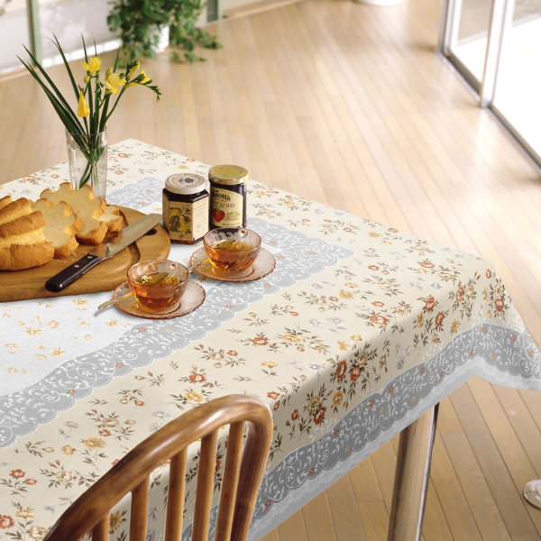 テーブルクロス 135×185cm MGプリントレース オルシア 樹脂製 日本製