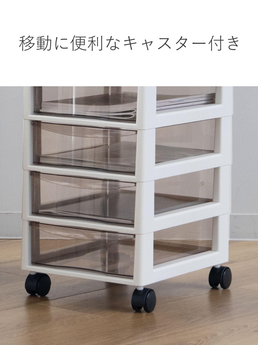 書類ケース フロアケース アプロス A4 深型6段 幅27×奥行34.5×高さ64.8cm 同色2個セット （ レターケース 引き出し 6段 書類 収納ケース ）の画像
