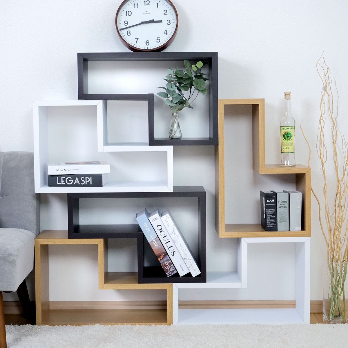 東谷 オープンラック 4個セット パズルラック L型 幅54cm （ 多目的