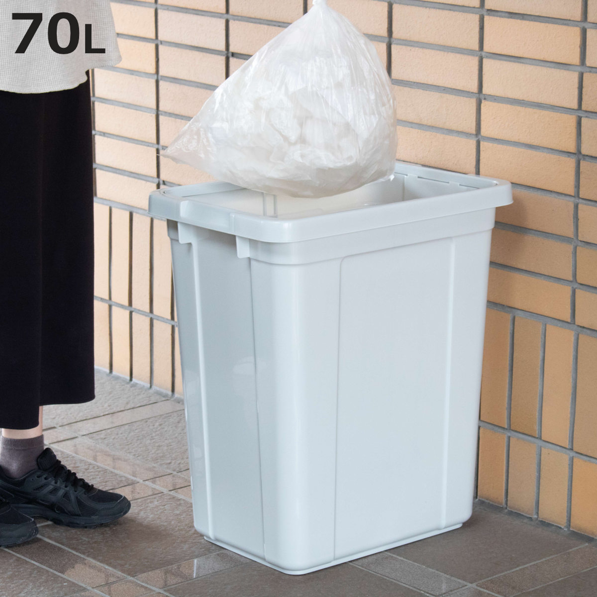 TONBO（新輝合成） ゴミ箱 75L エコペール 本体のみ （ 75 リットル