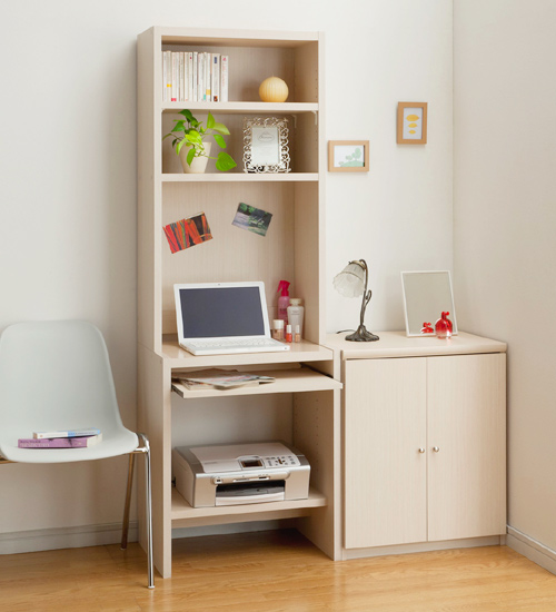 PCデスクラック 机 本棚 幅75cm 高さ178cm プリンター収納 （ デスク