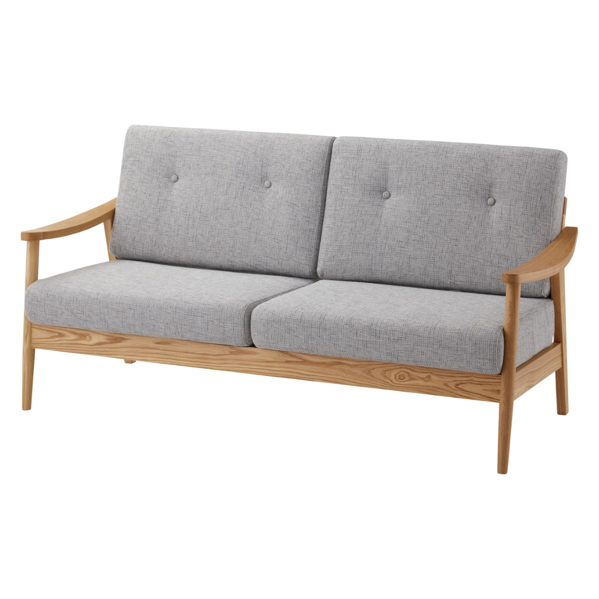 東谷 ソファ 3人掛け 幅167cm 天然木フレーム バッスム （ 北欧