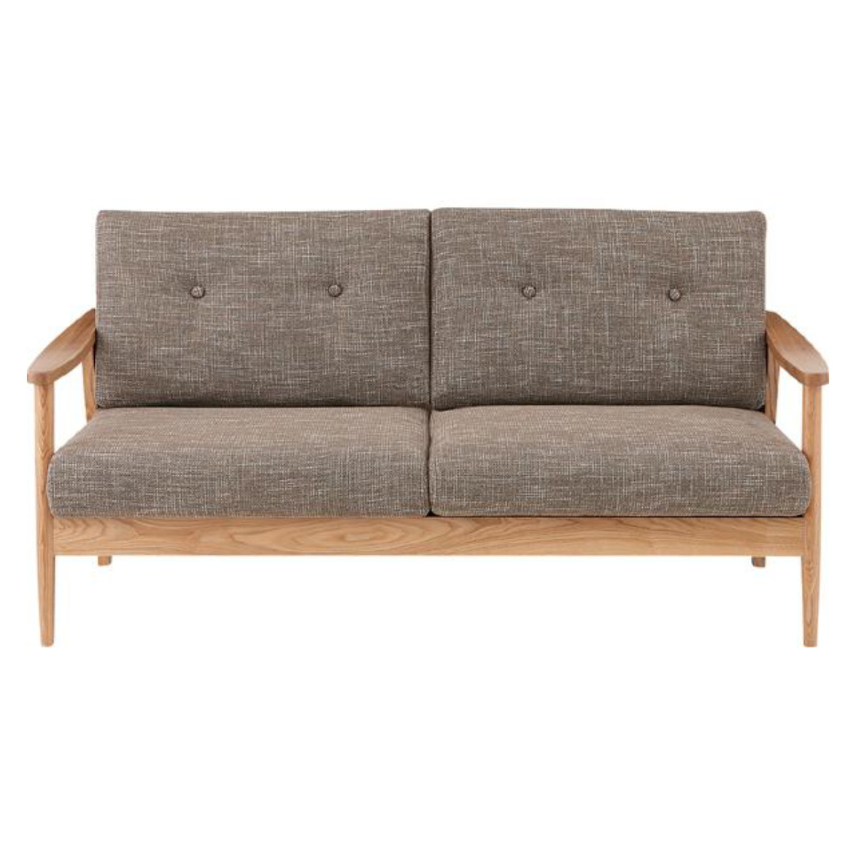 東谷 ソファ 3人掛け 幅167cm 天然木フレーム バッスム （ 北欧