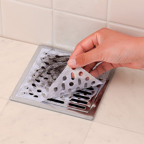 LEC（レック） ヘアストッパー 角型 （ 排水口 丸型 両用 お風呂 浴室