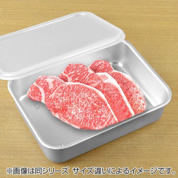 保存容器 アルミ保存容器 浅型 小 0.7L 蓋付き （ アルミ製 冷凍OK