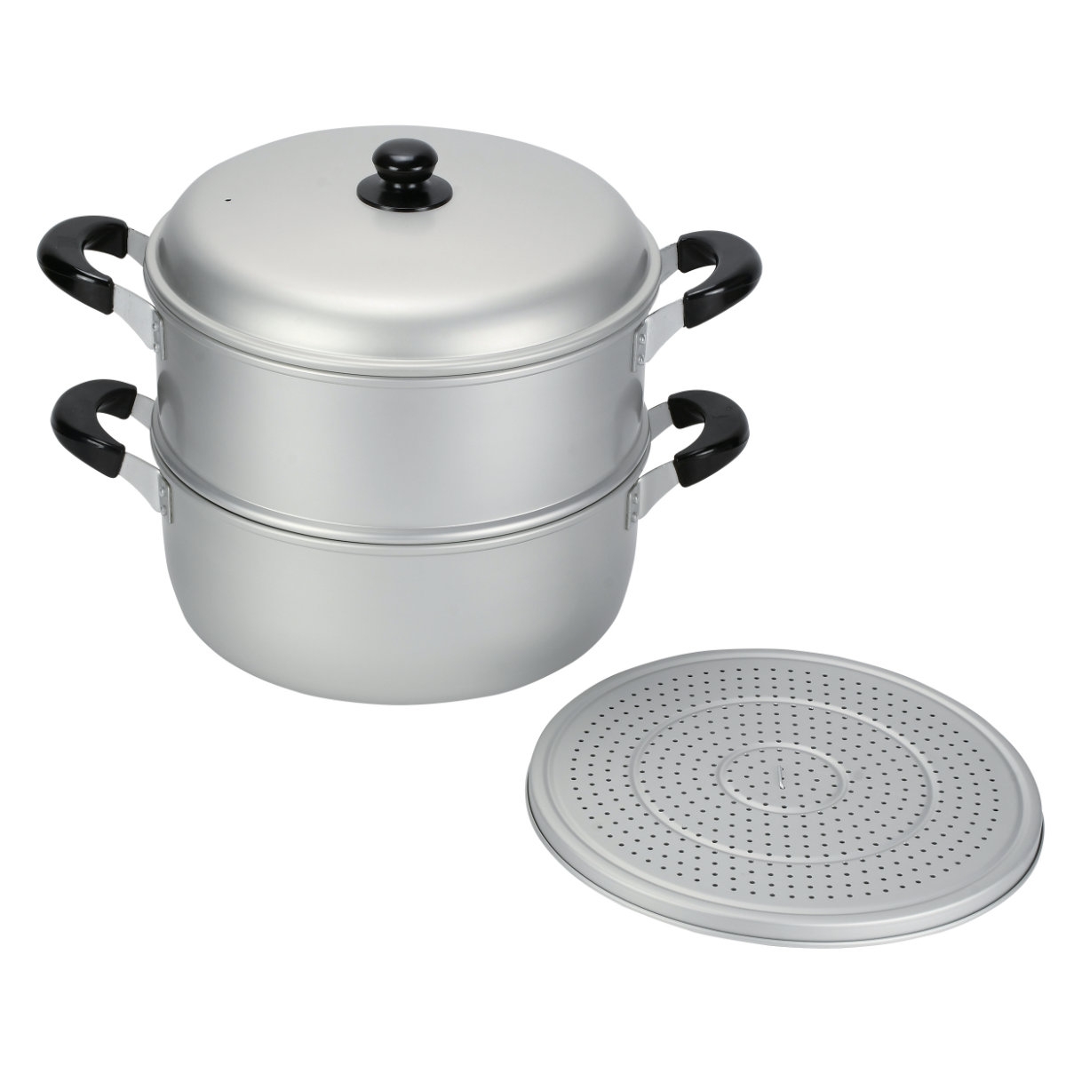 30cm 2層蒸し器 セット　2重セット　ホクアマイティ　3升×2 アルミ鍋 30cm 2層蒸し器 セット 2重セット ホクアマイティ 3升×2 アルミ鍋 30cm