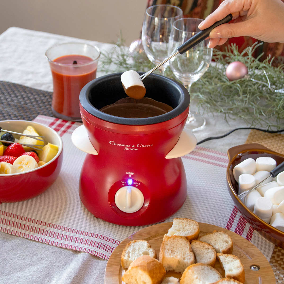 パール金属 フォンデュ鍋 リトルリッチ チーズ＆チョコフォンデュ鍋