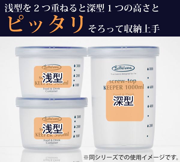 保存容器 ラストロ スクリュートップキーパー 250ml 浅型 5個セット