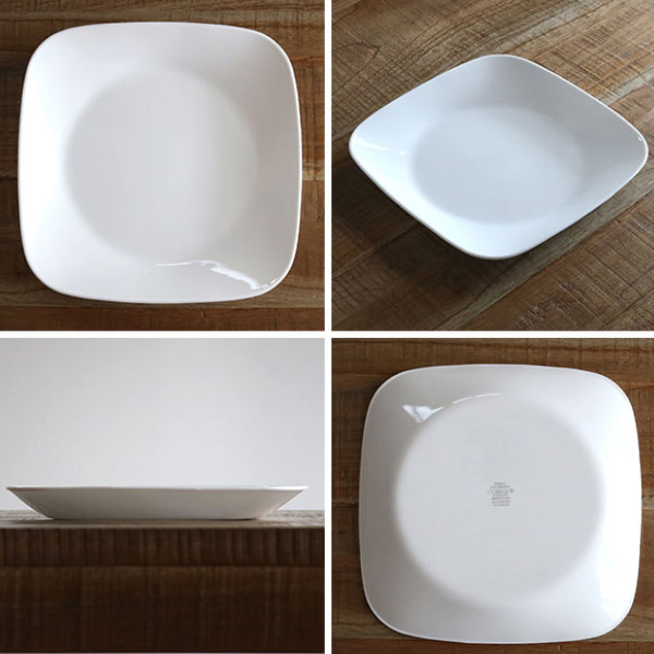 CORELLE コレール スクエアプレート 皿 ホワイト12枚セット パール金属 プレート 26.5cm CORELLE コレール スクエア 角皿