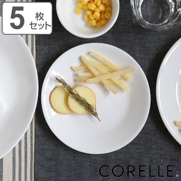 �v���[�g 17cm CORELLE �R���[�� �E�C���^�[�t���X�g �����K���X 5���Z�b�g �i �H��@�Ή� �d�q�����W�Ή� �I�[�u���Ή� �� �z���C�g ���M �M ���M �j