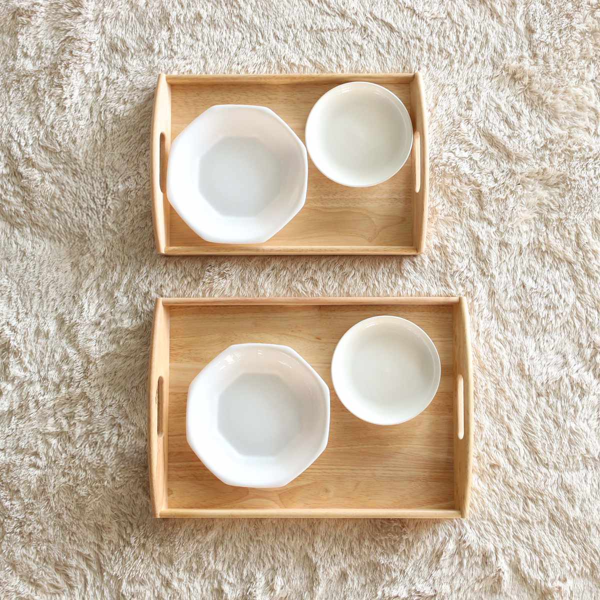 パール金属 お盆 トレー 角型 大 木製 （ 木製トレー トレイ キッチン