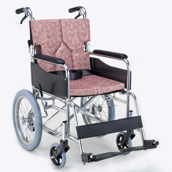 介助用アルミ製 超軽量車いす 座幅40cm PM-Lピンク カワムラサイクル カワムラサイクル ふわりす KF16-40SB さんごピンク