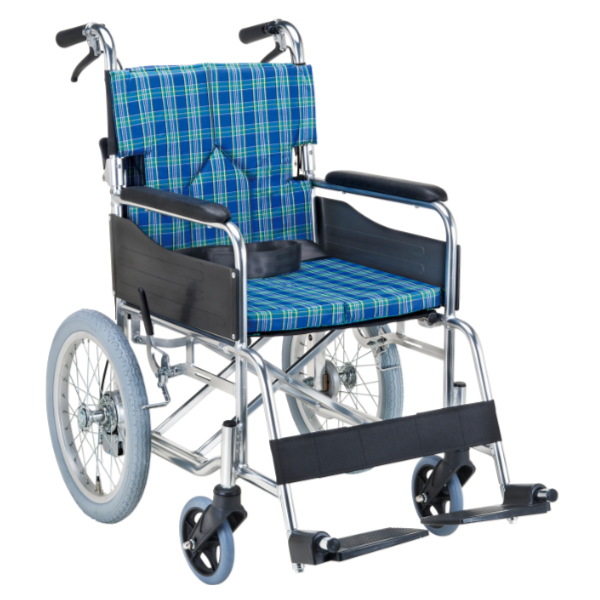 青いアルミ製介助用車椅子 楽天市場】送料無料 車椅子 アルミ合金製 青 約10kg TAISコード取得済
