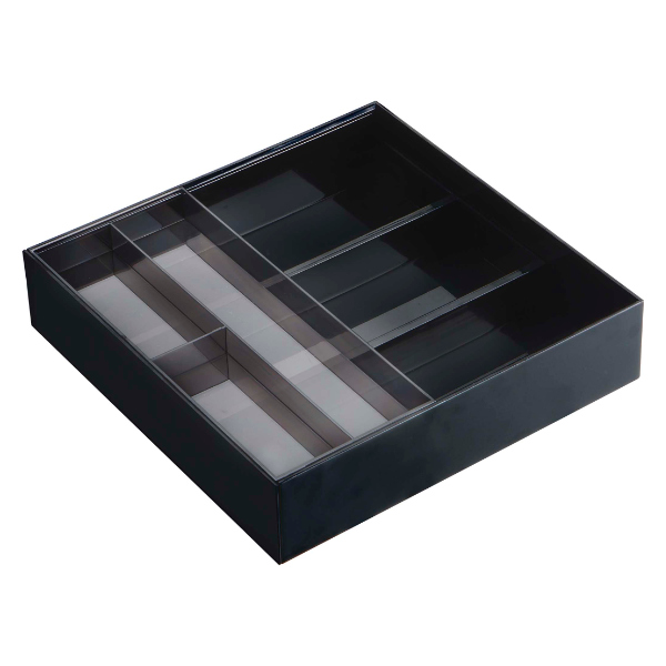 山崎実業 tower 伸縮＆スライド カトラリートレー タワー （ 4903208033824 タワーシリーズ 伸縮＆スライド式 キッチン収納 引き出し収納 ） | tower | 15